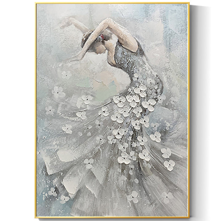 【掛絵】バレエ少女 手描き油絵