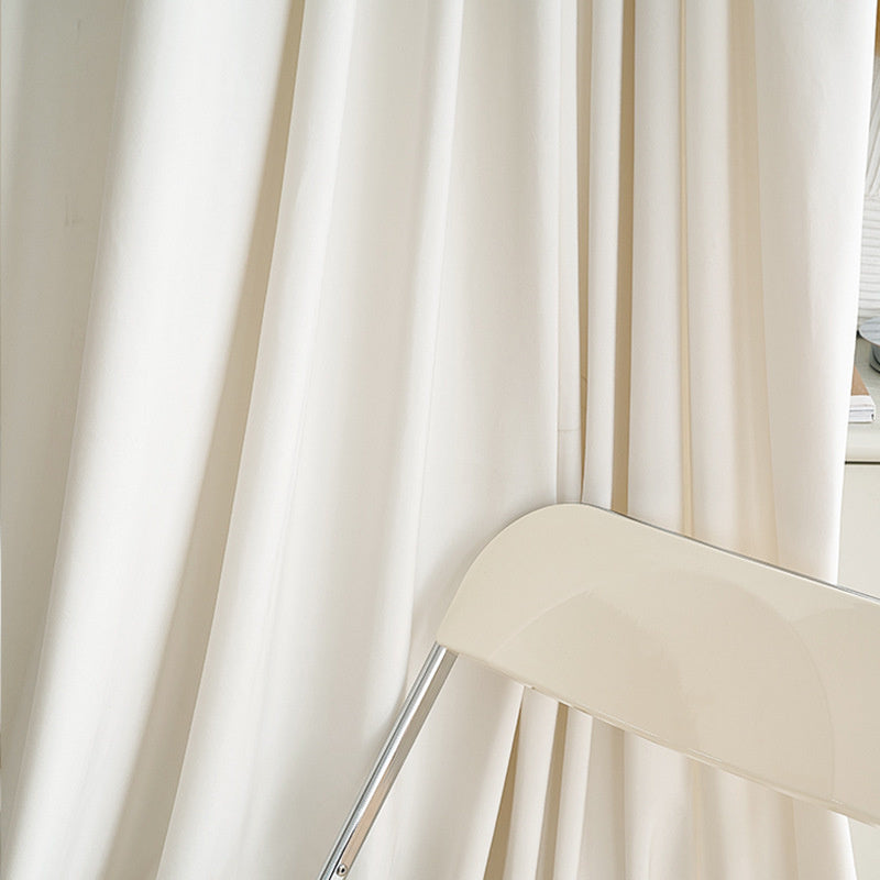 【ドレープカーテン】ミルクティー 選べる7色 ベルベットカーテン