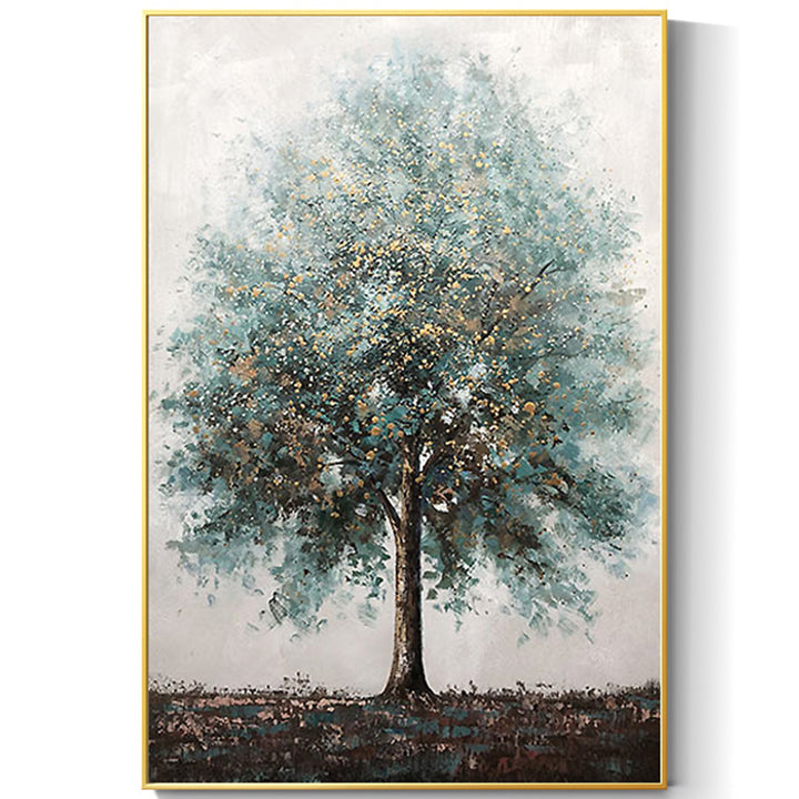 【掛絵】幸運木 手描き油絵