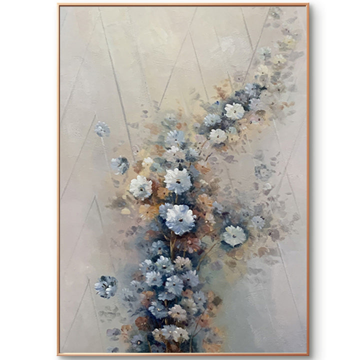 【掛絵】古典主義花 手描き油絵