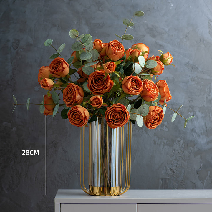 【造花】ローズ エレガント 豪華 バラ 置物