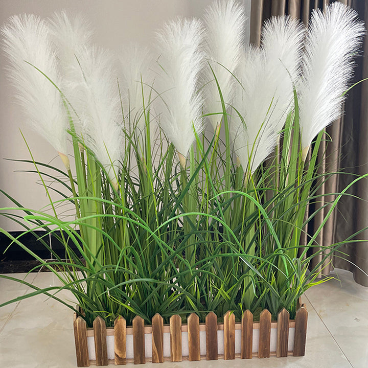 【造花】葦 窓 緑豊か木製フェンス 元気 フェイク