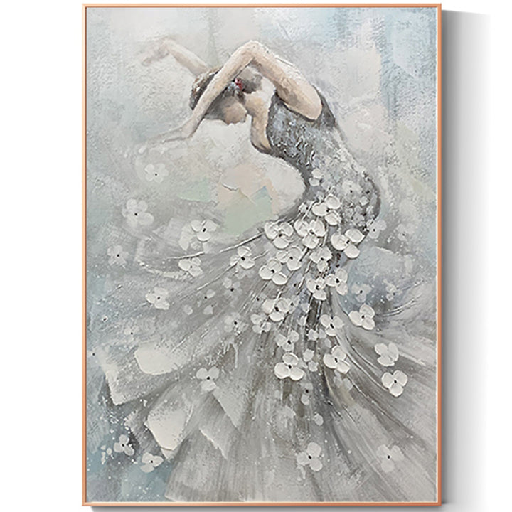 【掛絵】バレエ少女 手描き油絵