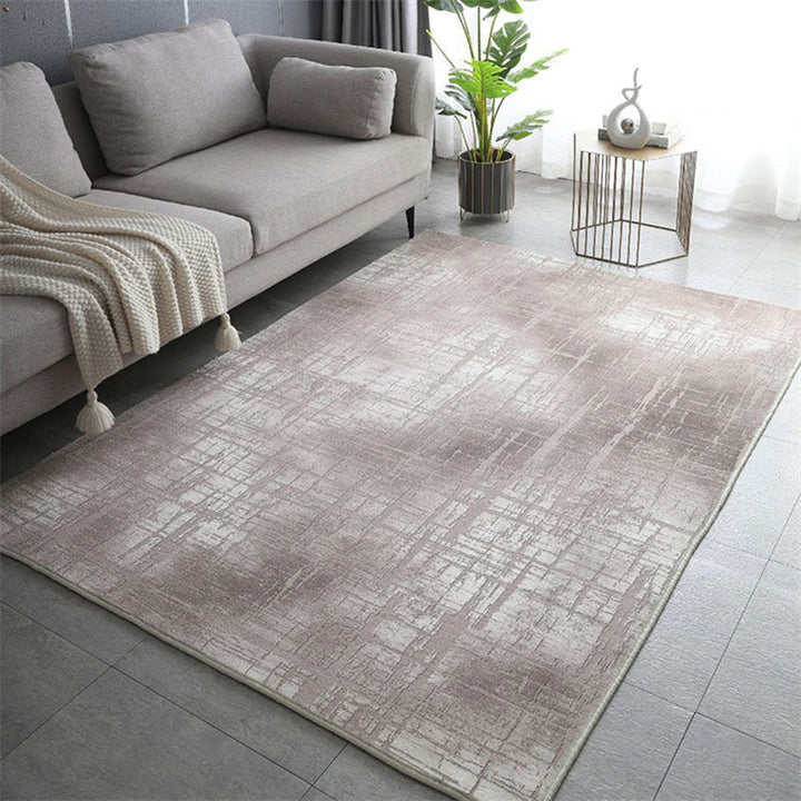 【カーペット】カシミア質感生地四角パターン 選べる2色 パターン2 100日間返品交換保証制度