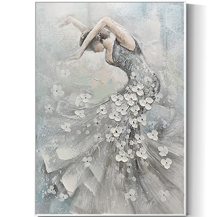 【掛絵】バレエ少女 手描き油絵