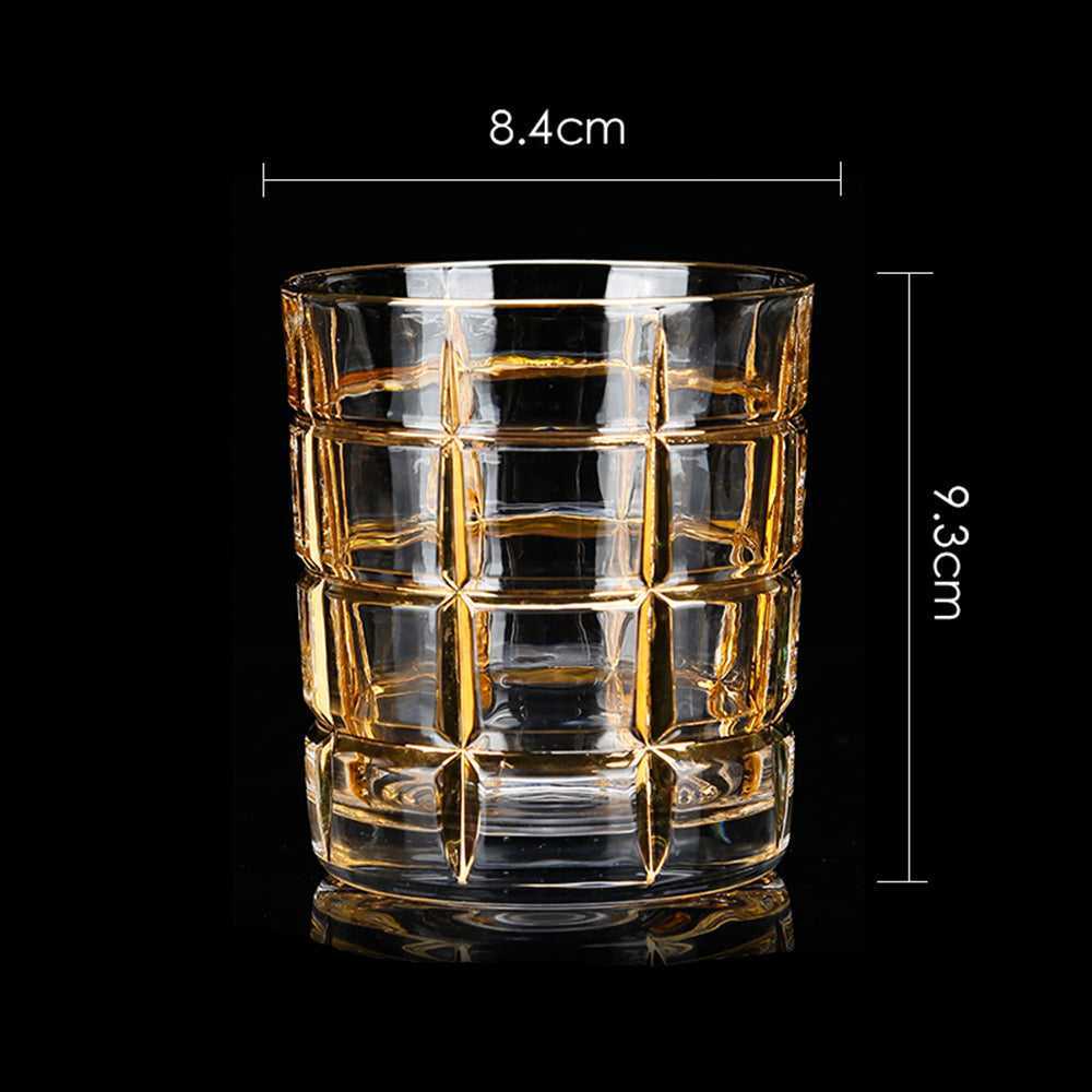 【ウィスキーグラス】高級 ヨーロッパ風 ゴールドライン