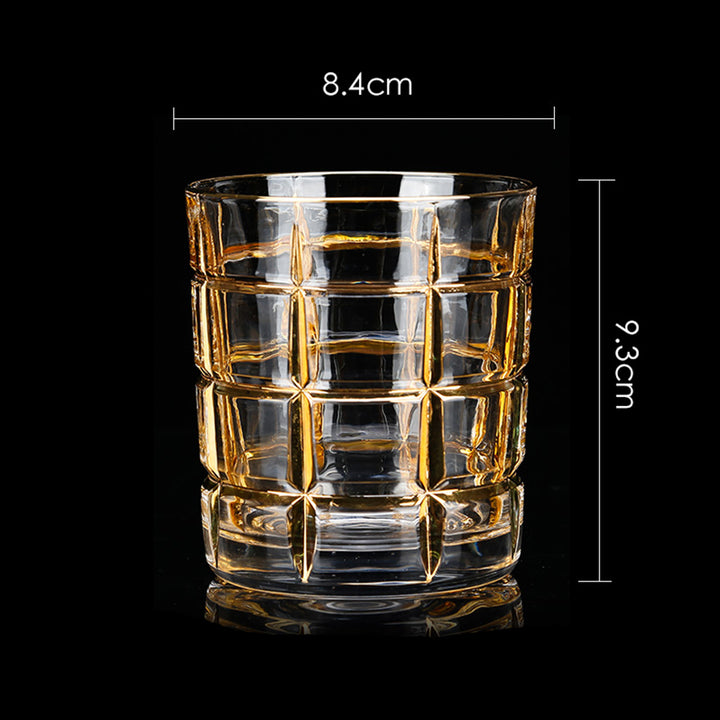 【ウィスキーグラス】高級 ヨーロッパ風 ゴールドライン