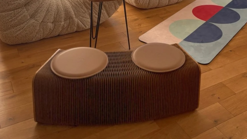 INDOORPLUS｜お客様投稿（【ベンチ】クラフト紙　風琴ベンチ）