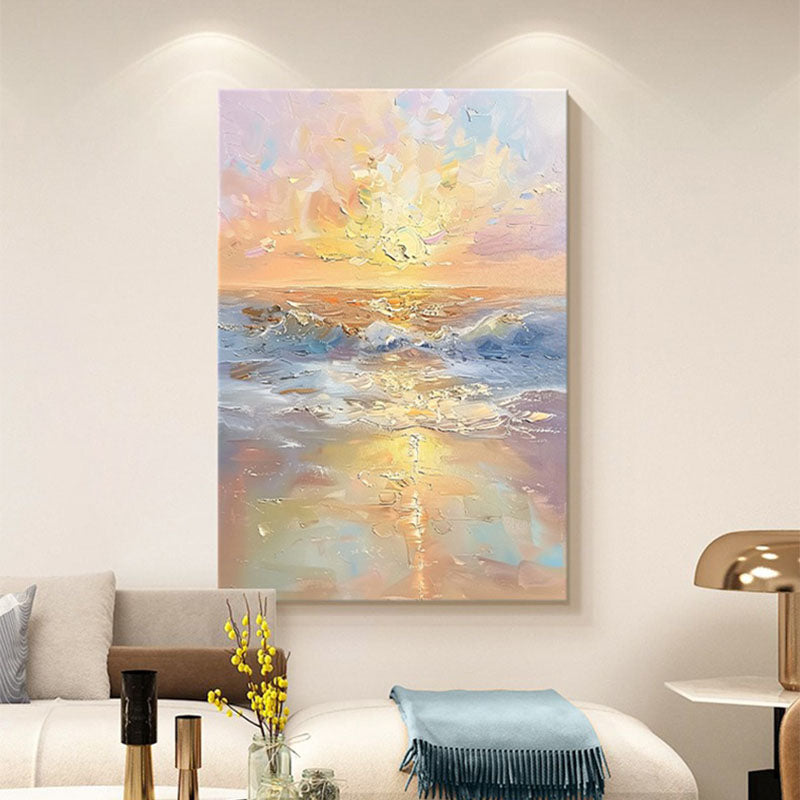 【OUTLET】【掛け絵】静かな海の夕暮れ シンプル