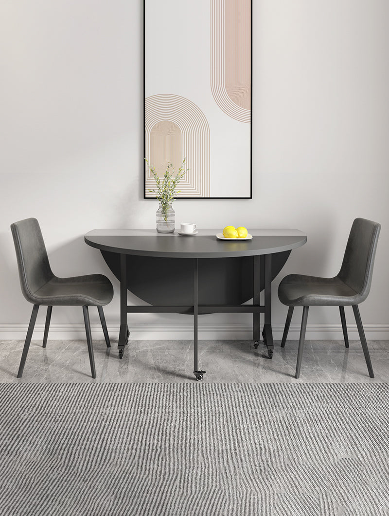 【ダイニングテーブル】シンプル 円型 伸長式 ダイニングテーブル 椅子セット 120*120*76 ※伸縮機能が叶え、使用シーンやお部屋のレイアウトに合わせて形を選べます。
