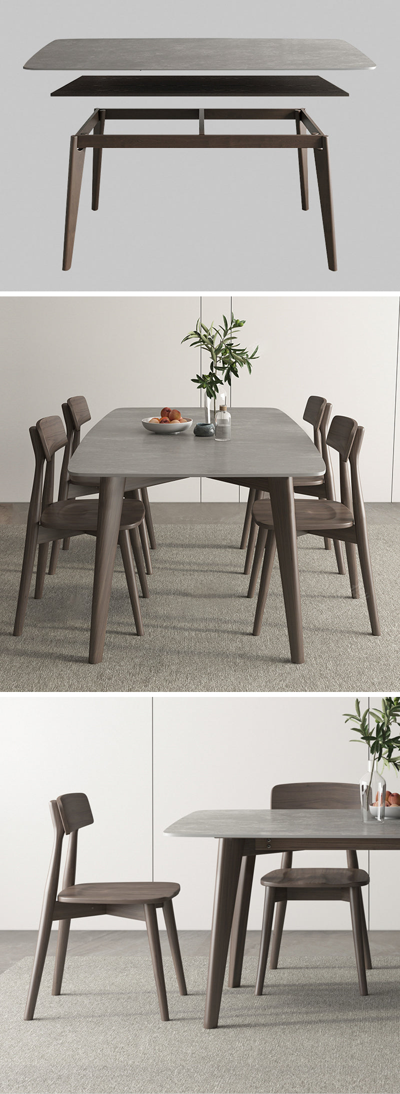 【ダイニングテーブル】北欧風 マーブル柄 選べる7サイズ ダイニングテーブル 椅子セット