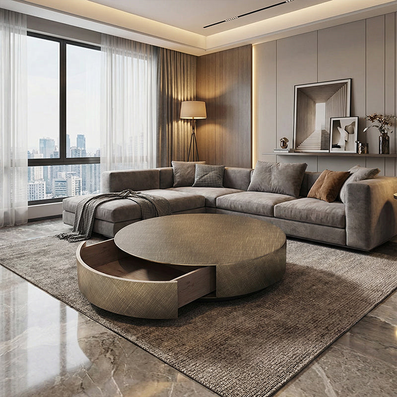 【ローテーブル】イタリア黒金風