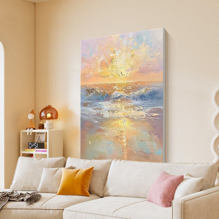【OUTLET】【掛け絵】静かな海の夕暮れ シンプル