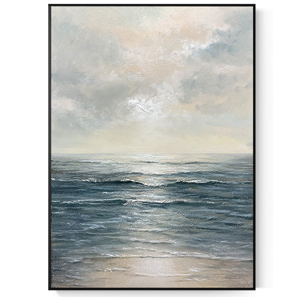 【OUTLET】【掛絵】日の出・海 手描き油絵