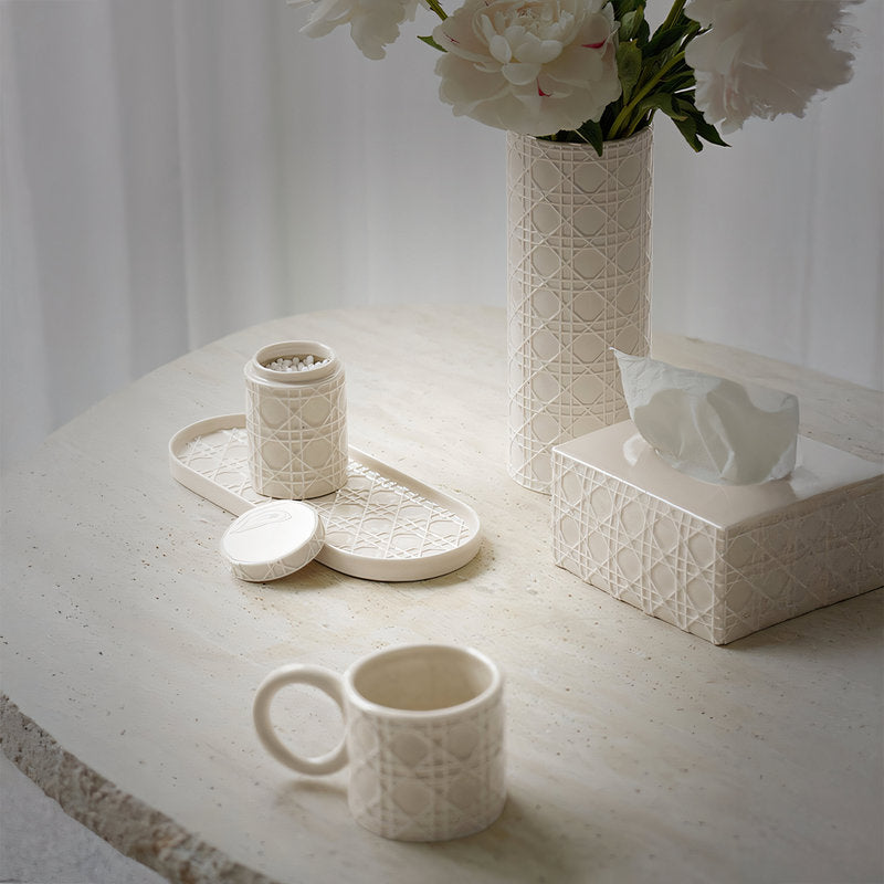 【コスメ収納 ・ メイクボックス】セラミック コンパクト 清楚