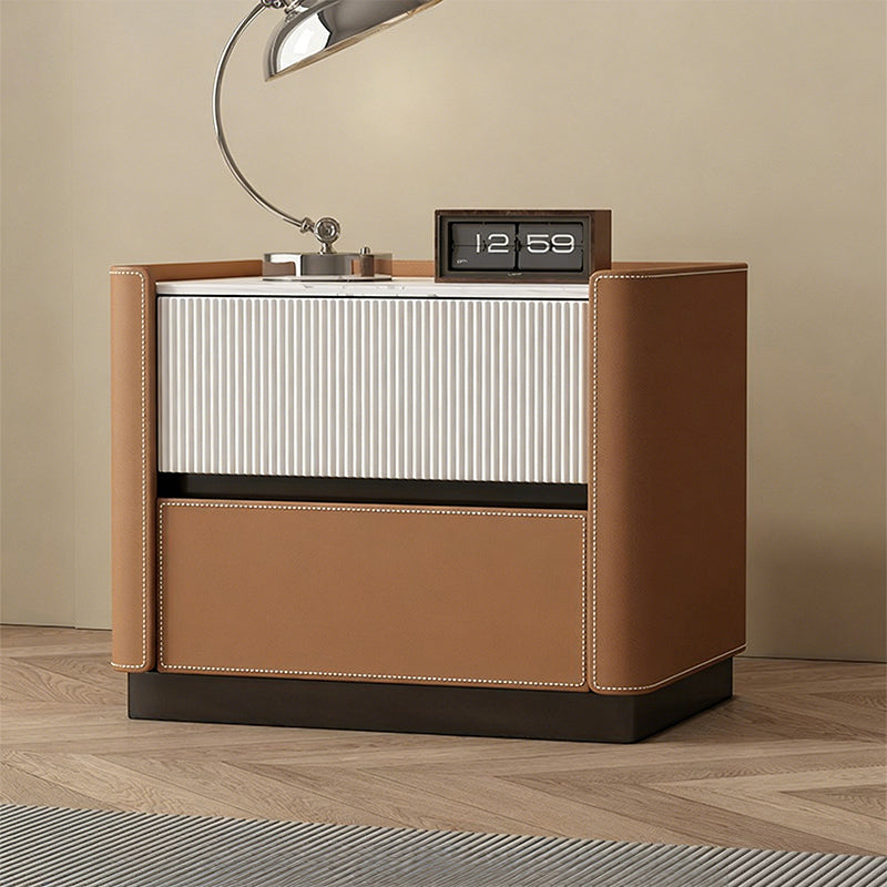 【ナイトテーブル】リブデザイン 上品 静かな佇まい