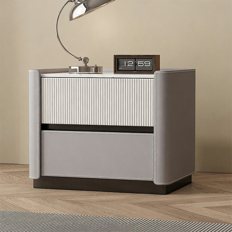 【ナイトテーブル】リブデザイン 上品 静かな佇まい