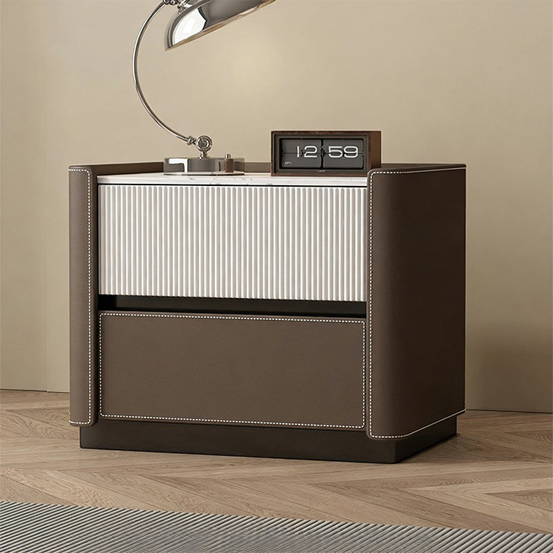 【ナイトテーブル】リブデザイン 上品 静かな佇まい