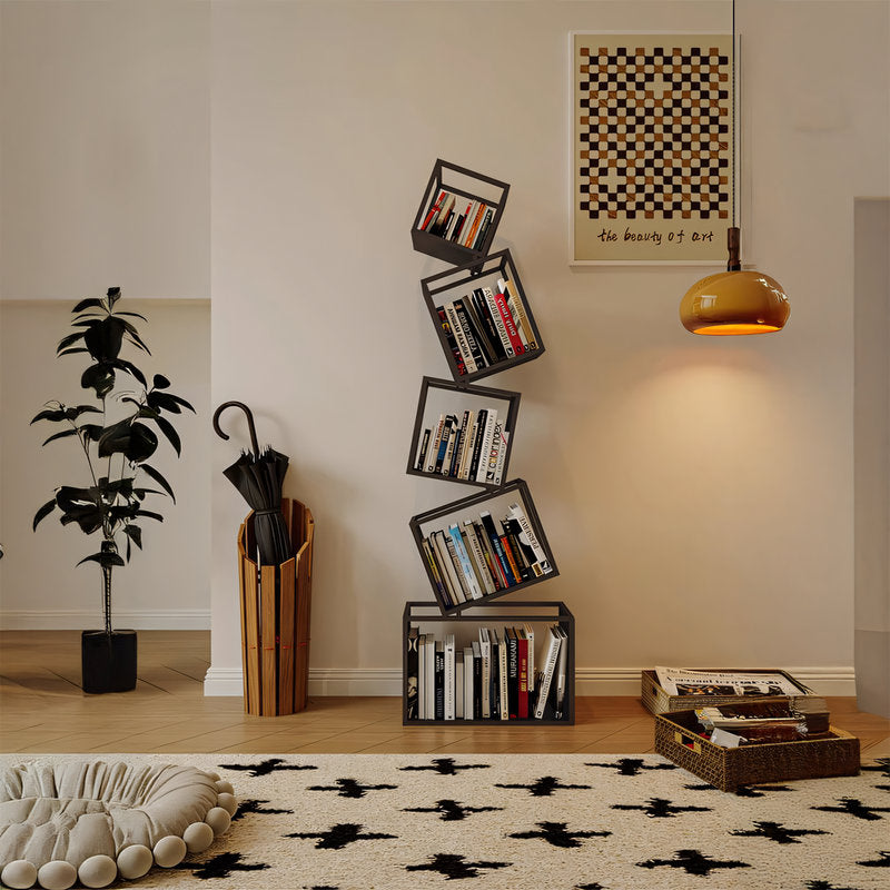 【本棚・ディスプレイラック】格子状 アイデアデザイン モダン風