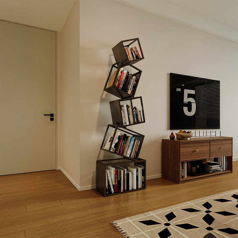 【本棚・ディスプレイラック】格子状 アイデアデザイン モダン風