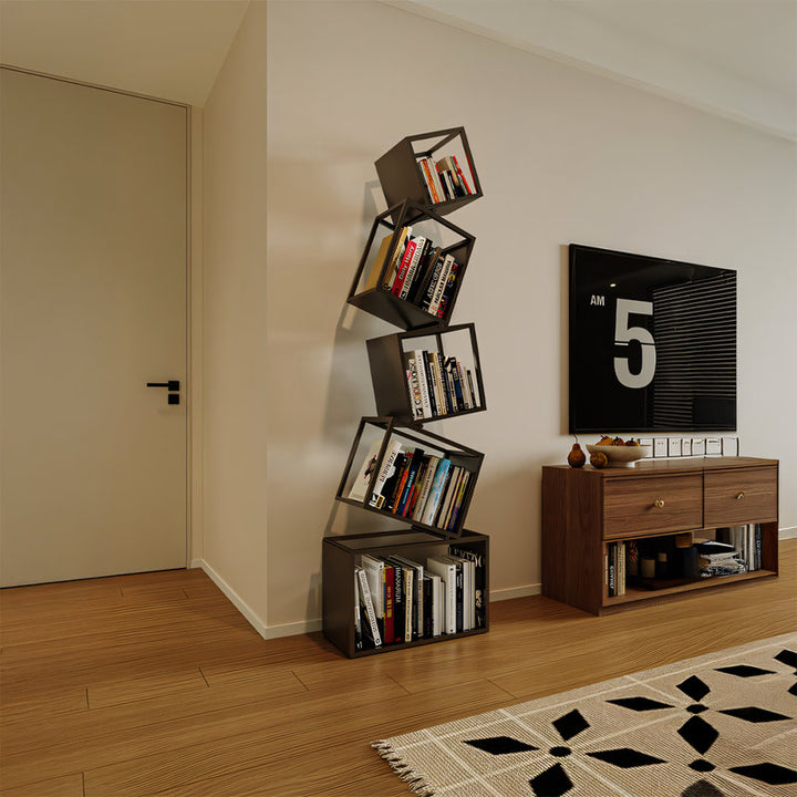 【本棚・ディスプレイラック】格子状 アイデアデザイン モダン風