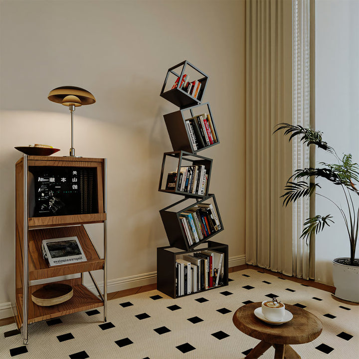 【本棚・ディスプレイラック】格子状 アイデアデザイン モダン風
