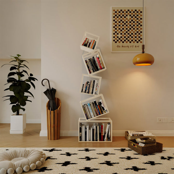 【本棚・ディスプレイラック】格子状 アイデアデザイン モダン風