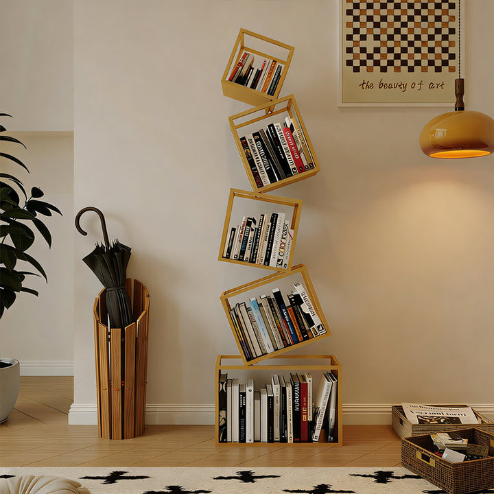 【本棚・ディスプレイラック】格子状 アイデアデザイン モダン風