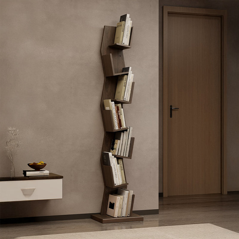 【本棚・ディスプレイラック】波形シルエット 温もり 安定感