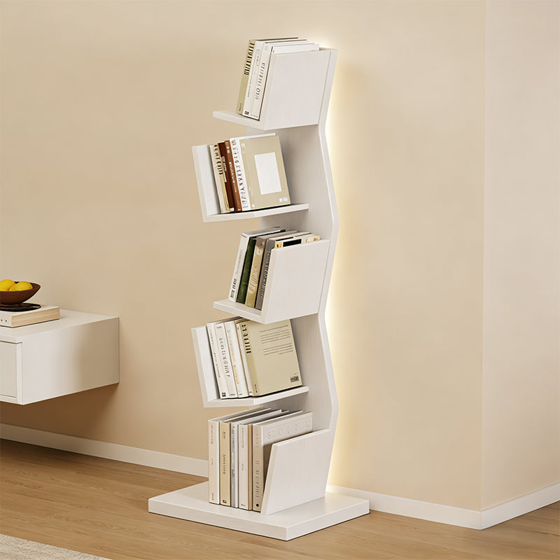 【本棚・ディスプレイラック】波形シルエット 温もり 安定感