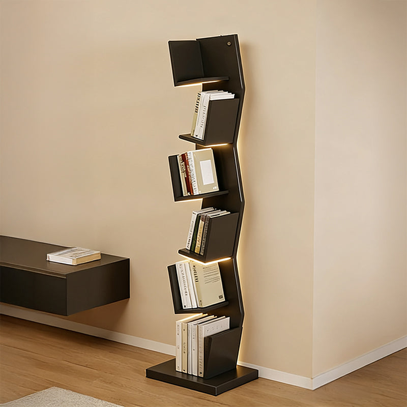 【本棚・ディスプレイラック】波形シルエット 温もり 安定感