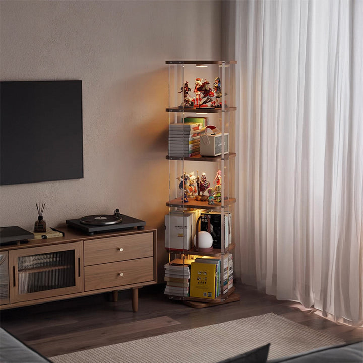 【本棚・ディスプレイラック】アクリル 透明感 収納力