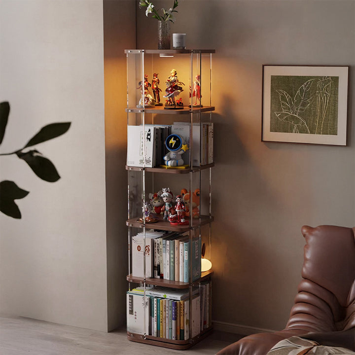 【本棚・ディスプレイラック】アクリル 透明感 収納力