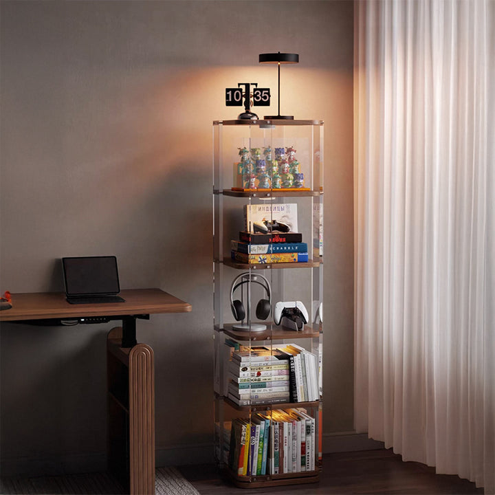 【本棚・ディスプレイラック】アクリル 透明感 収納力
