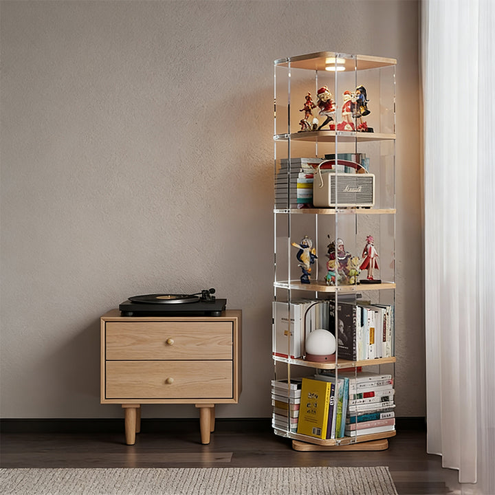 【本棚・ディスプレイラック】アクリル 透明感 収納力