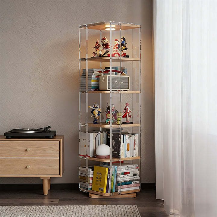 【本棚・ディスプレイラック】アクリル 透明感 収納力