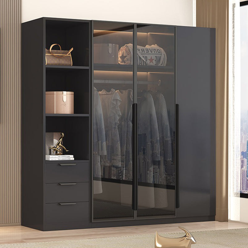 INDOORPLUS公式｜ワードローブ・クロゼット ガラス扉 モダン ライト