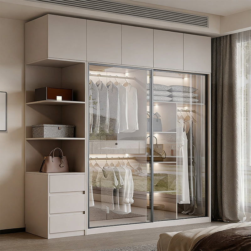 【ワードローブ】スライド扉 洗練 大容量