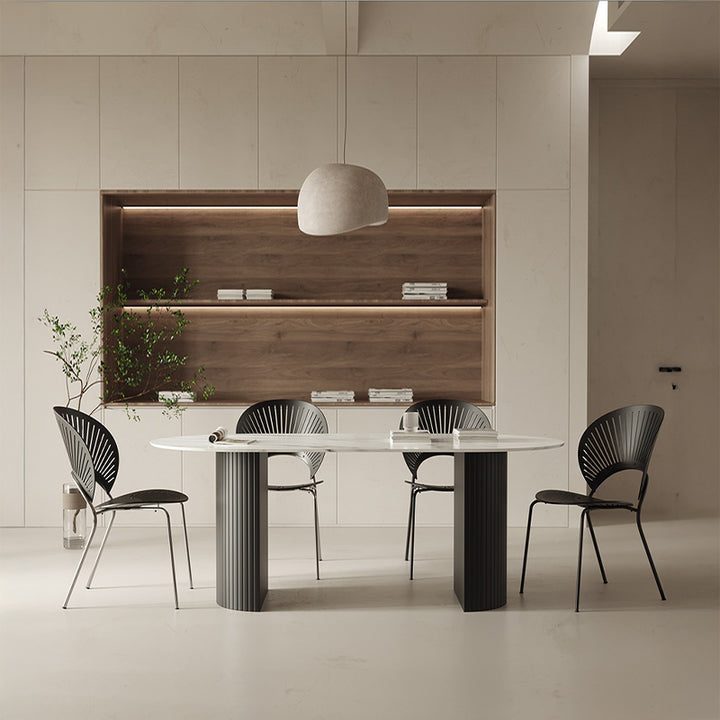 【ダイニングテーブル】曲線フォルム モードエレガント