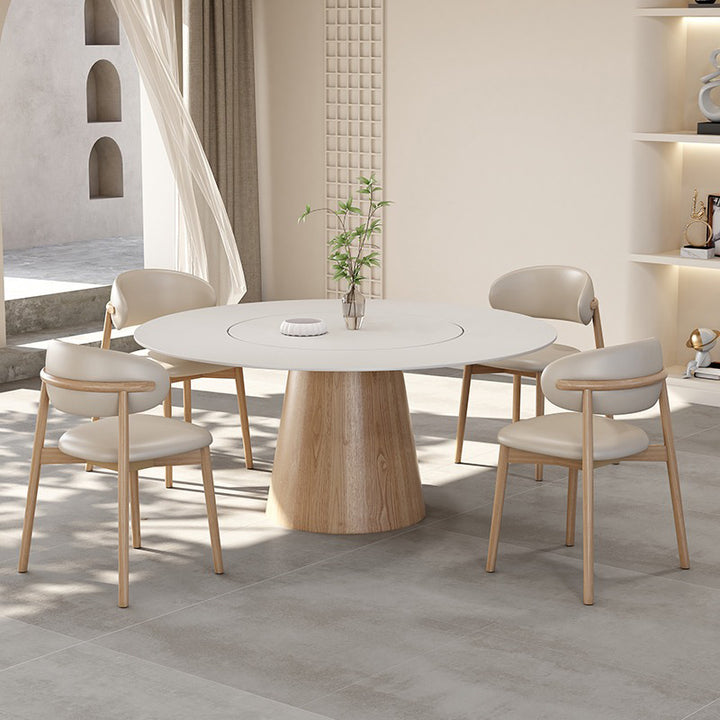 【ダイニングテーブル】エレガント 回転テーブル