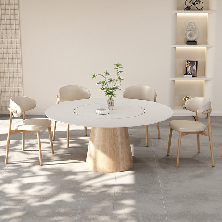 【ダイニングテーブル】エレガント 回転テーブル