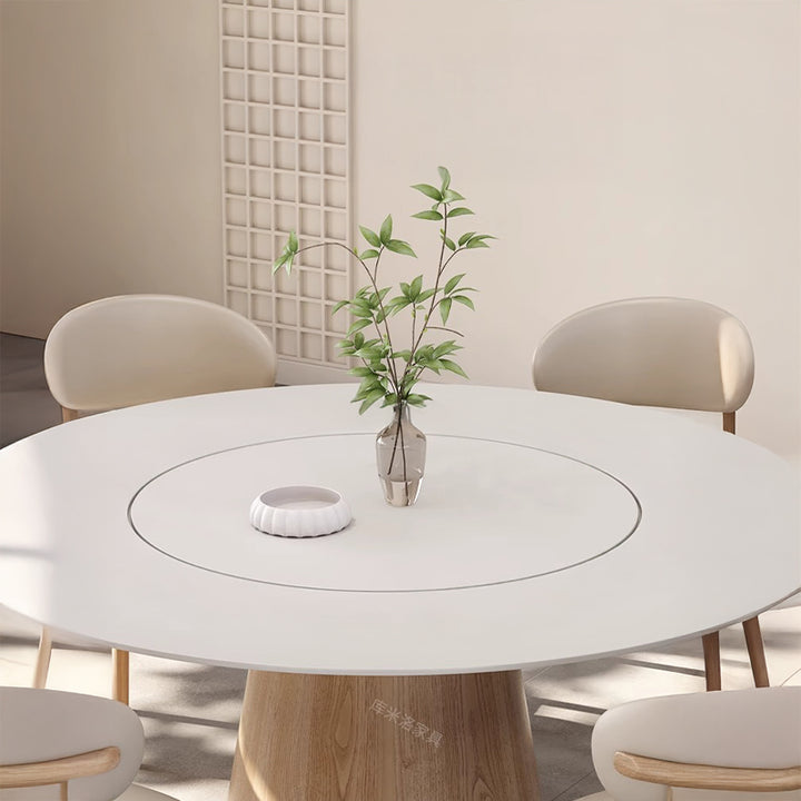 【ダイニングテーブル】エレガント 回転テーブル