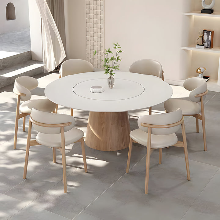 【ダイニングテーブル】エレガント 回転テーブル