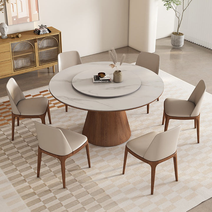 【ダイニングテーブル】モダン円型デザイン 広いスペース