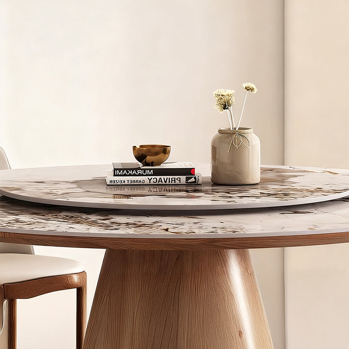 【ダイニングテーブル】モダン円型デザイン 広いスペース