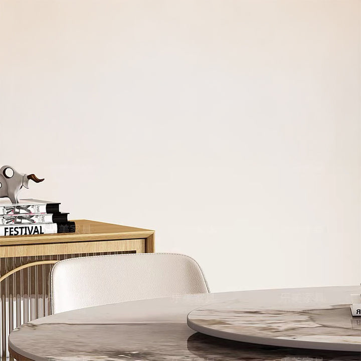 【ダイニングテーブル】モダン円型デザイン 広いスペース