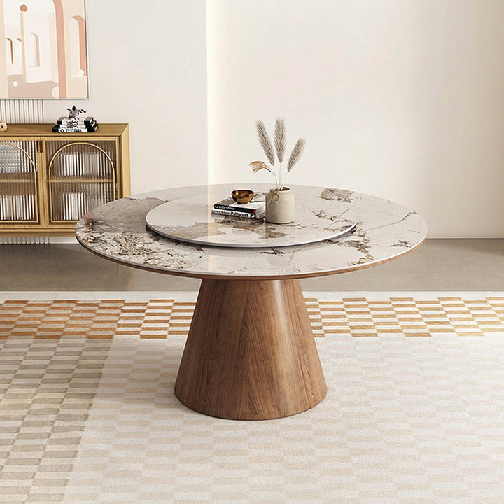 【ダイニングテーブル】モダン円型デザイン 広いスペース