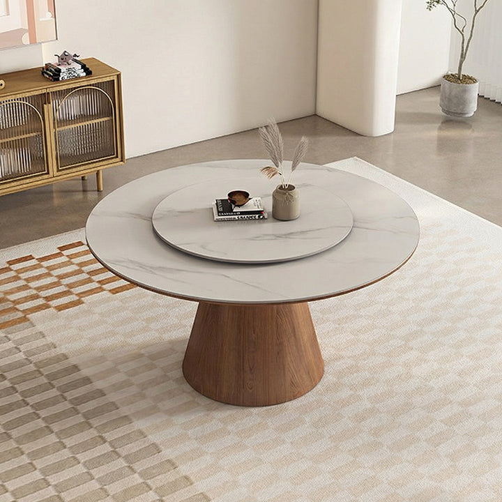 【ダイニングテーブル】モダン円型デザイン 広いスペース