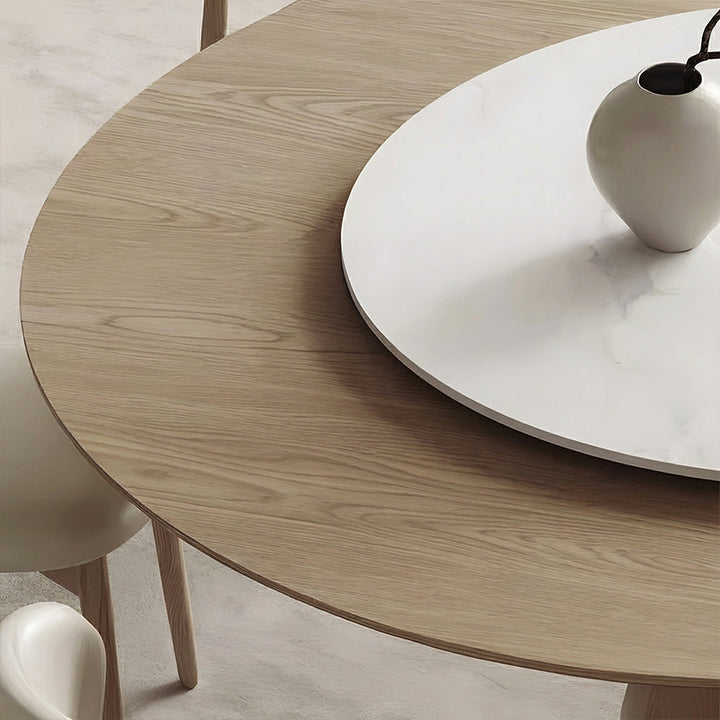 【ダイニングテーブル】シンプル 高級感 ラウンドテーブル