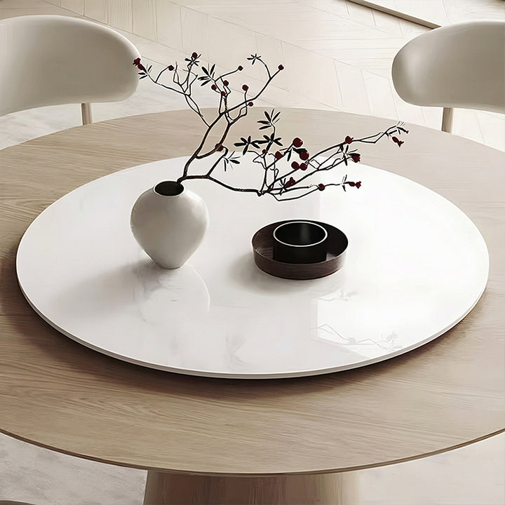 【ダイニングテーブル】シンプル 高級感 ラウンドテーブル